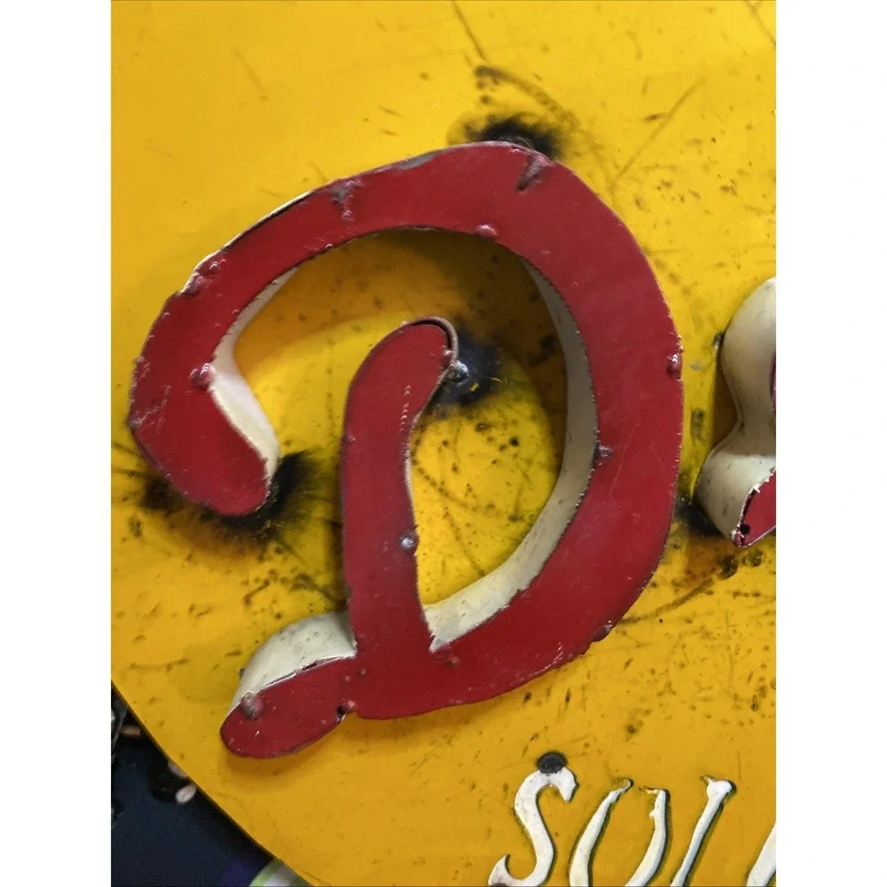 Vintage Shabby Chic Ice Man Cave Beer Gift Rare 3D Metal Hanging Sign 23.5